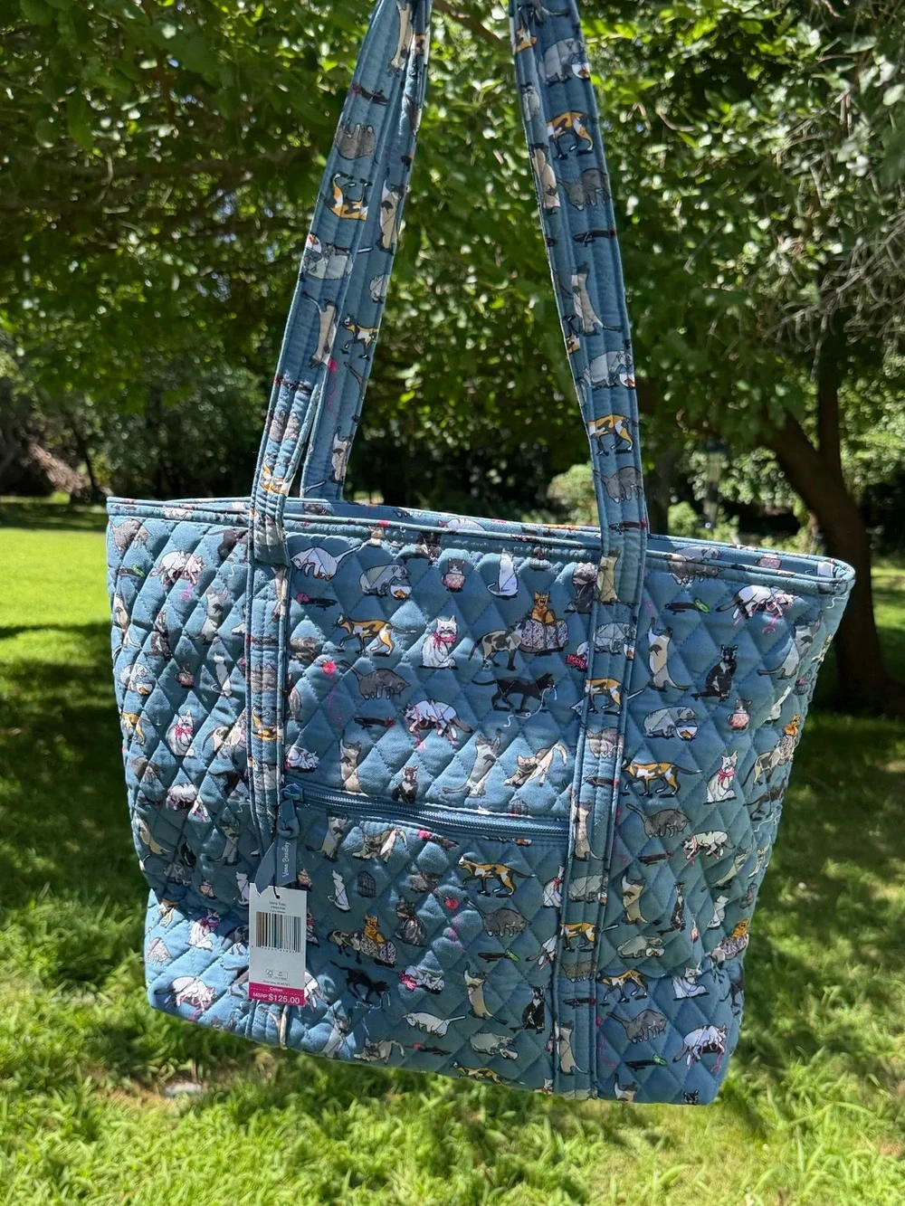 Vera Bradley Vera Tote Cat’s Meow Rare Retired Print NWT